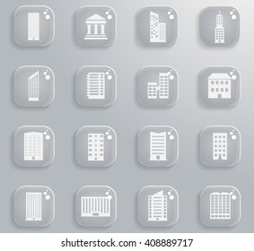 Buildings silhouette simply icons for web sites