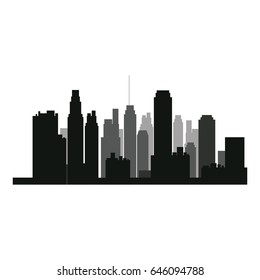 buildings silhouette. urban landscape. american cityscape with landmarks. skyline background.