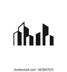 Buildings Silhouette Vector Illustration Template Stock Vector (Royalty ...