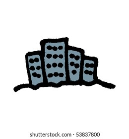 Buildings sketch. Vector