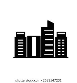 Prédios ícone da Skyline ilustração plana