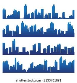 Buildings skyline vector. City skyline vector.