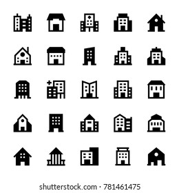 Buildings Solid Icons 3