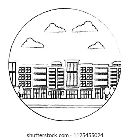 buildings structure and cityscape isolated icon