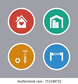Buildings and Structures Icons Set