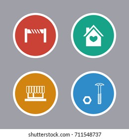 Buildings and Structures Icons Set