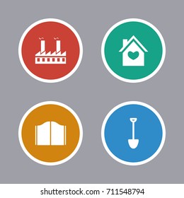 Buildings and Structures Icons Set