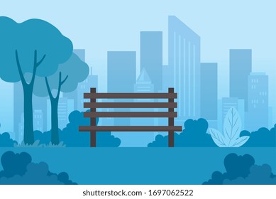 buildings urban scene with tree plants vector illustration design