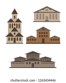 buildings various.Vector illustration on white background