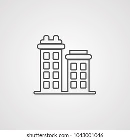 Buildings vector icon