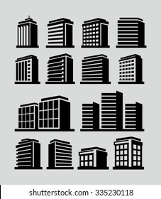 Buildings vector icon 