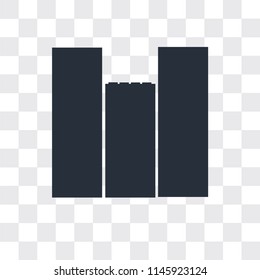 Buildings vector icon isolated on transparent background, Buildings logo concept