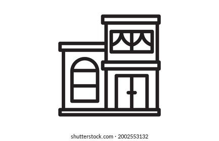 Icono de vector de edificios aislado en fondo blanco, concepto de transparencia de edificios se puede usar web y móvil, icono de edificios