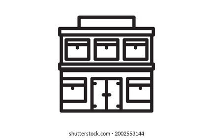 Icono de vector de edificios aislado en fondo blanco, concepto de transparencia de edificios se puede usar web y móvil, icono de edificios