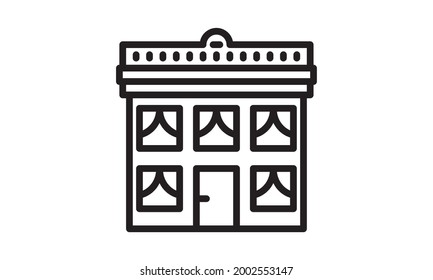 Buildings vector icon isolated on white background, Buildings transparency concept can be used web and mobile, Buildings icon