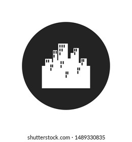 Buildings vector icon in modern design style for web site and mobile app