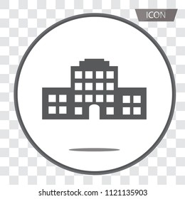 buildings vector icon, real estate symbol. Modern isolated on transparent background.