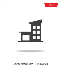 buildings vector icon, real estate symbol. Modern on transparent background.