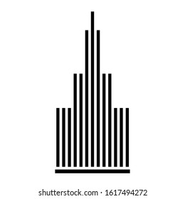 Buildings vector icon. skyscraper illustration sign. hotel symbol. penthouse logo.