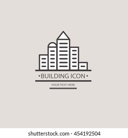 Buildings vector icon for your design. Construction of a city block.