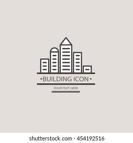 Buildings vector icon for your design. Construction of a city block.
