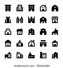 Buildings Vector Icons 1
