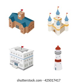 Buildings vector icons