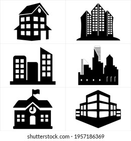 buildings vector symbol architecture icon