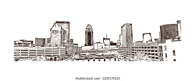 Buildings View Louisville City Kentucky Usa Stock Vector (Royalty Free ...