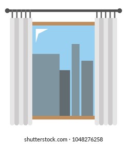 
Buildings view from window 
