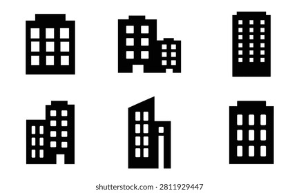 Buildings with windows and unique architectural designs featuring urban city and skyscraper elements.
