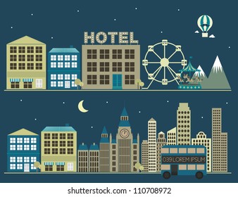 buildings/city/cityscape vector/illustration