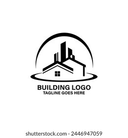 builing logo. sky linr on the city