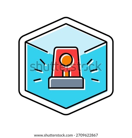 built alarm color icon vector. built alarm sign. isolated symbol illustration