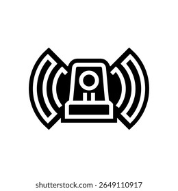 Symbol-Vektor für das Alarm-Symbol. eingebautes Alarmzeichen. einzelne Symbolgrafik
