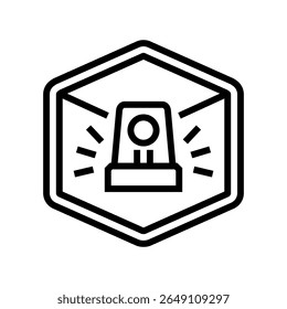 built alarm line icon vector. built alarm sign. isolated contour symbol black illustration