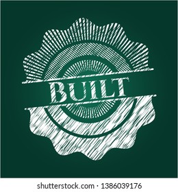 Built chalk emblem. Vector Illustration. Detailed.