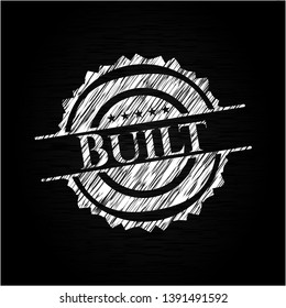Built chalk emblem. Vector Illustration. Detailed.