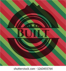Built christmas emblem background.