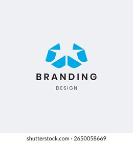 Construido con líneas limpias del logotipo de la letra W y Formas fuertes