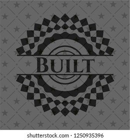 Built dark icon or emblem