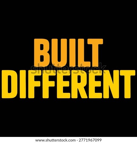 Built Different: Unique Mindset Motivation Typography Design