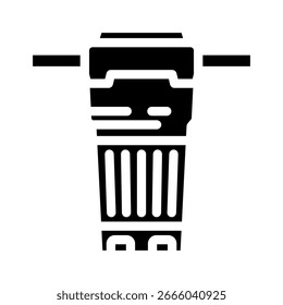 ícone de glifo de filtro construído vetor. sinal de filtro construído. ilustração de símbolo isolado