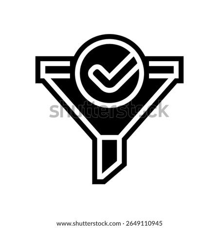 built filter glyph icon vector. built filter sign. isolated symbol illustration