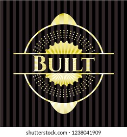 Built gold badge or emblem