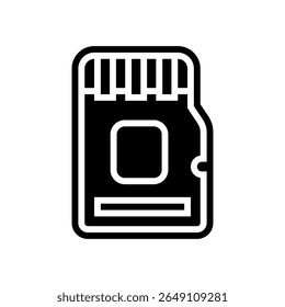 built memory glyph icon vector. built memory sign. isolated symbol illustration