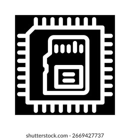 built memory glyph icon vector. built memory sign. isolated symbol illustration