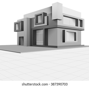 Built scene new house vector design on a white background
