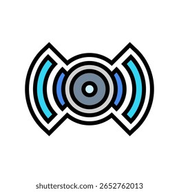 built speakers color icon vector. built speakers sign. isolated symbol illustration