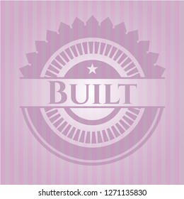 Built vintage pink emblem